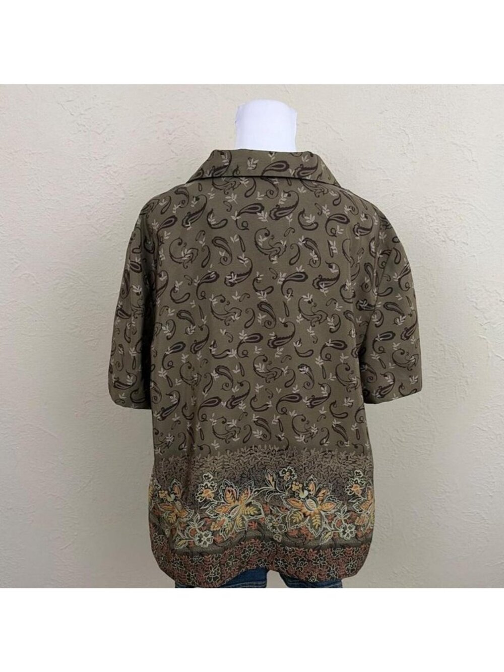 90s paisley boho button down shirt - Picture 5 of 8